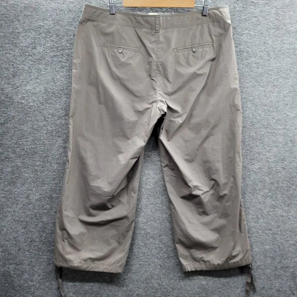 Tommy Bahama Pants Women's 16 Gray Snappy Poplin Crop Relax Fit NWT (MSRP $88) - Picture 4 of 11